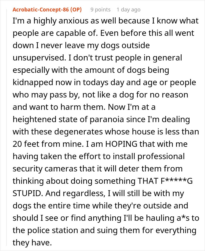 Neighbor Claims “They’re Just Doing Their Job” As Their Dogs Go Absolutely Wild, Woman Lets Cameras Handle It