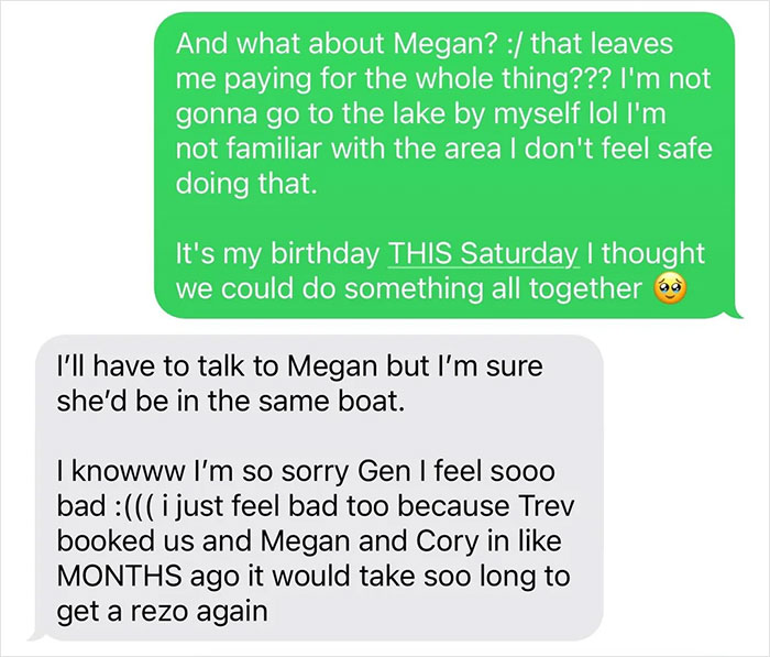 Birthday Girl Shocked When Her Friends Cancel Planned Trip For A Restaurant Reservation