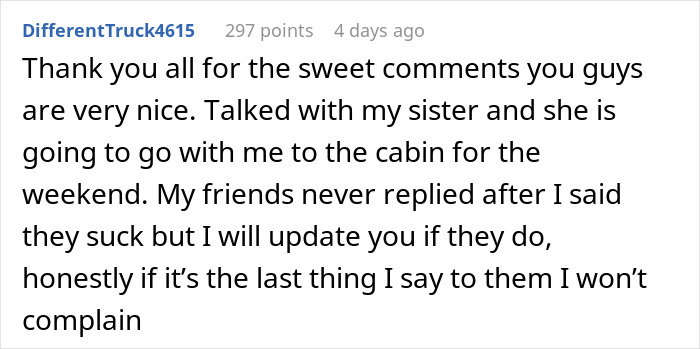 Birthday Girl Shocked When Her Friends Cancel Planned Trip For A Restaurant Reservation