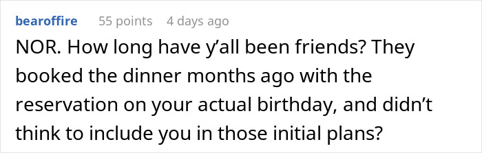 Birthday Girl Shocked When Her Friends Cancel Planned Trip For A Restaurant Reservation