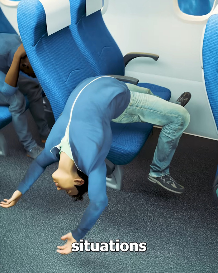 Brutal Plane Crash Simulation Reveals Why The Right Brace Position Could Save Your Life