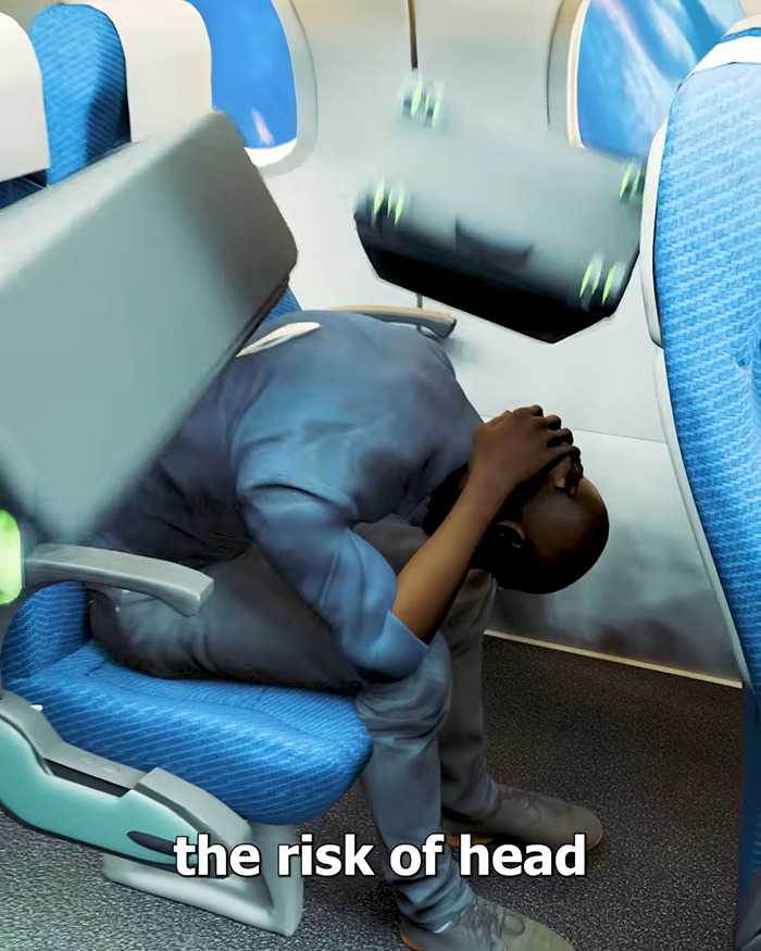 Brutal Plane Crash Simulation Reveals Why The Right Brace Position Could Save Your Life