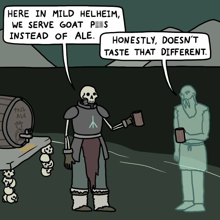 This Artist Loves Dad Jokes And Norse Myths, So They Created 34 Pun-Filled Comics (New Pics)