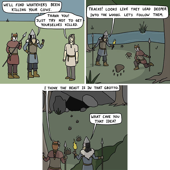 This Artist Loves Dad Jokes And Norse Myths, So They Created 34 Pun-Filled Comics (New Pics)