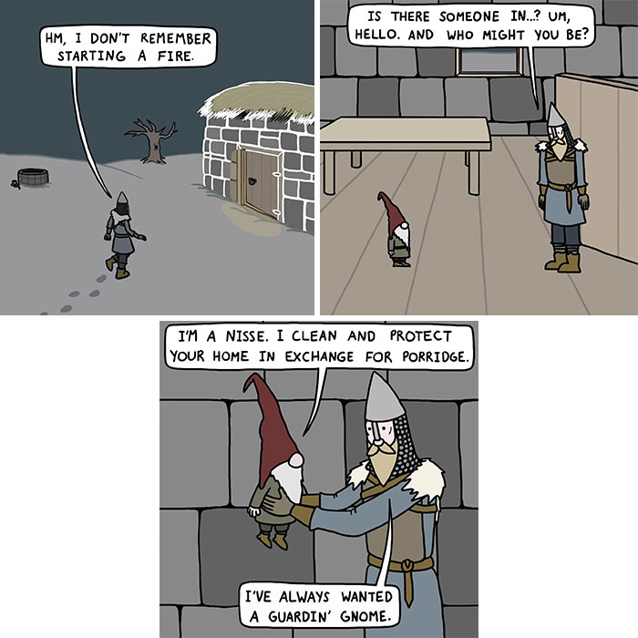 This Artist Loves Dad Jokes And Norse Myths, So They Created 34 Pun-Filled Comics (New Pics)