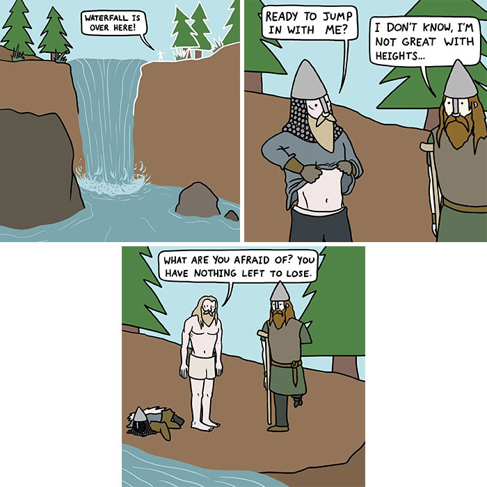 This Artist Loves Dad Jokes And Norse Myths, So They Created 34 Pun-Filled Comics (New Pics)
