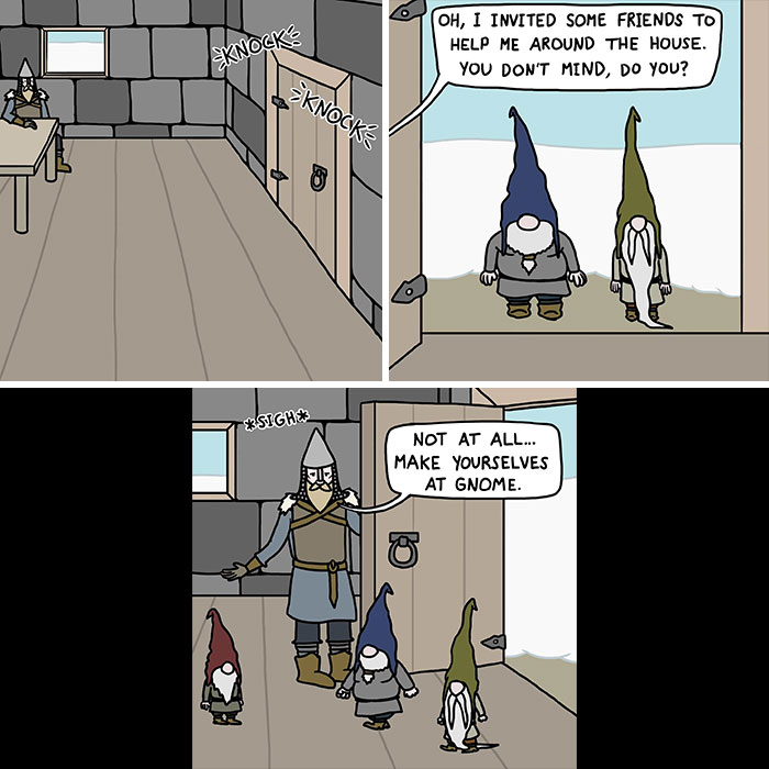 This Artist Loves Dad Jokes And Norse Myths, So They Created 34 Pun-Filled Comics (New Pics)