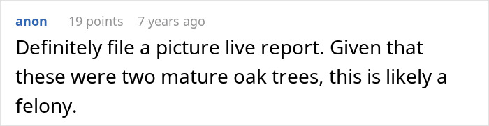 Neighbor Cuts Down White Oak Trees Without Permission, Gets Hit With $190K Settlement