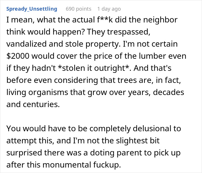 Neighbor Cuts Down White Oak Trees Without Permission, Gets Hit With $190K Settlement