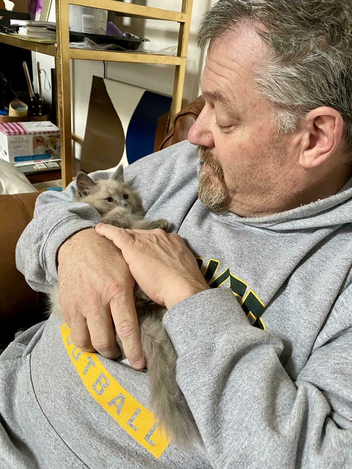 140 Dads Who Said “No Pets” And Ended Up Becoming Total Softies