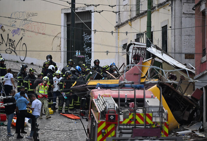 Horrifying Tragedy As Iconic Tram Plunges Down Hill And Slams Into Building In Portugal