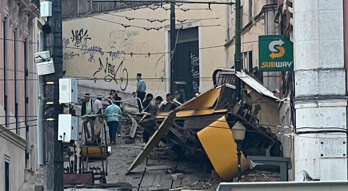 Horrifying Tragedy As Iconic Tram Plunges Down Hill And Slams Into Building In Portugal