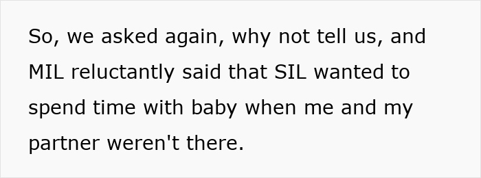 New Parents Stumped After MIL And SIL Arrange Secret Visit To See The Baby While They&#8217;re Away