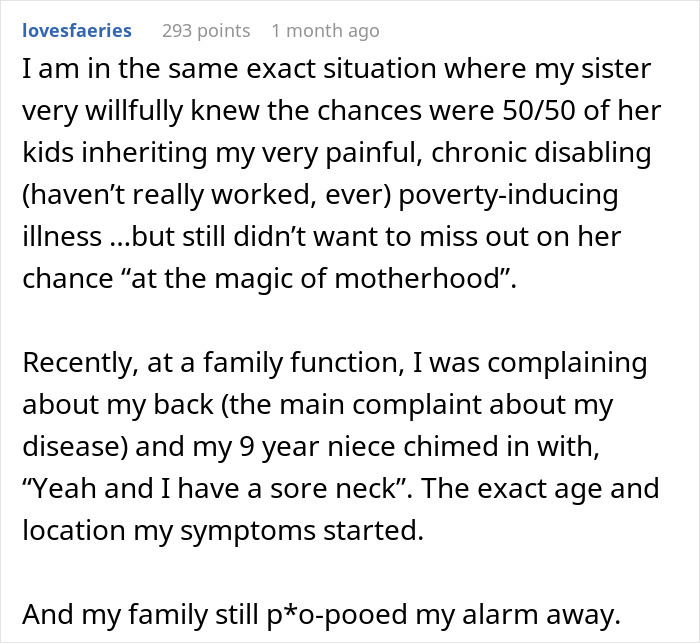 Woman Can&#8217;t Believe Sis Would Get Pregnant Despite Knowing The Hell She Faced Due To Genetic Disease