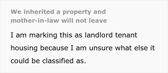 Monster-In-Law Refuses To Move Out Of House Couple Inherited, They’re Dumbfounded