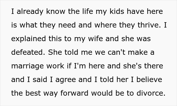 Man Decides To End Marriage After Wife Expects Him To Uproot His Children To Where His Stepkids Live