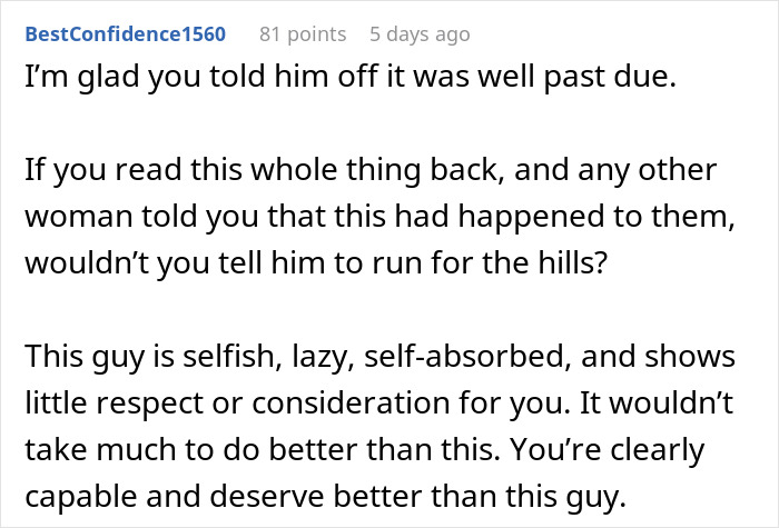 Boyfriend Quits Job, Refuses To Help, Gets Kicked Out: &#8220;I’m Not Your Mommy&#8221;