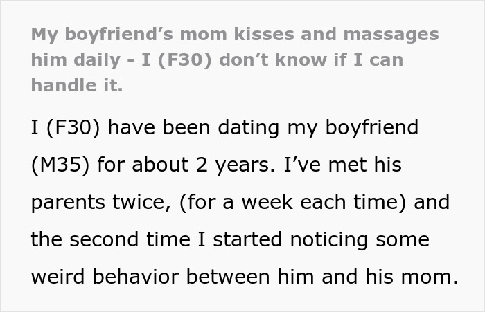 Woman Can’t Take Boyfriend Being Affectionate With His Mom: “Am I Overthinking This?”