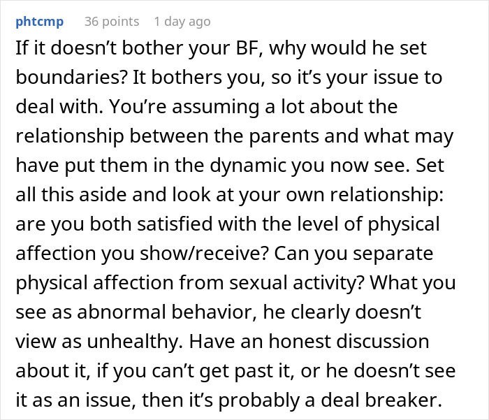 Woman Can’t Take Boyfriend Being Affectionate With His Mom: “Am I Overthinking This?”
