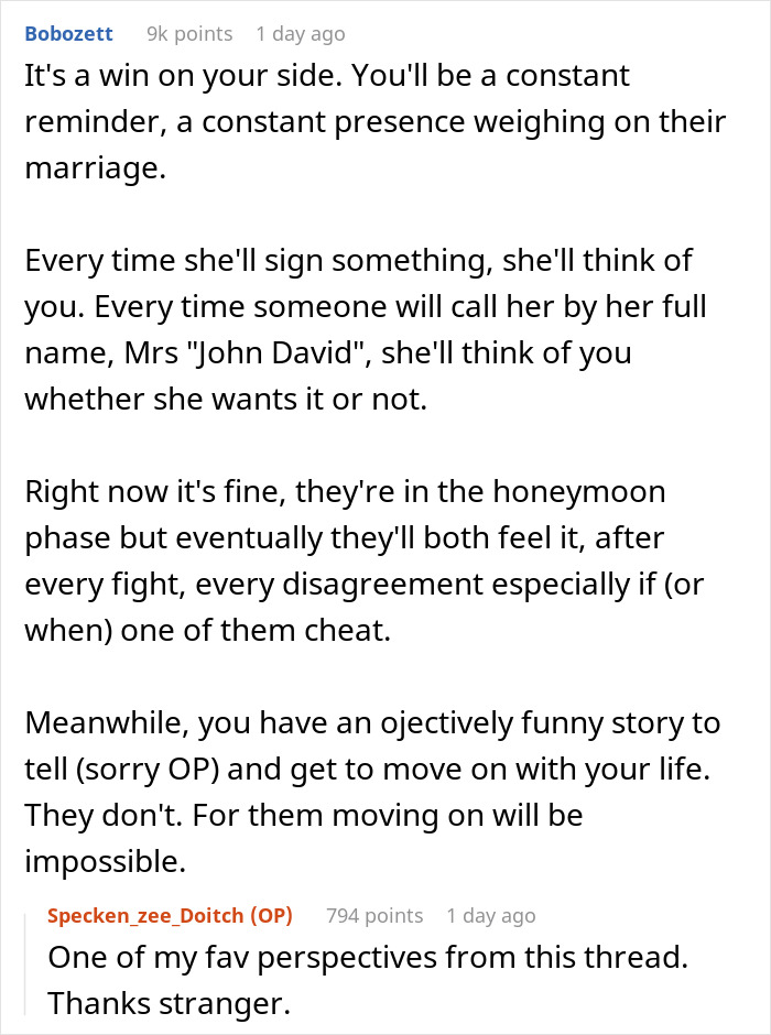 Guy Finds Out His Ex-Wife And Her New Husband Legally Changed Their Name To His Full Name