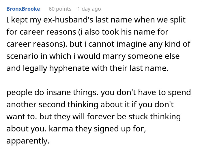 Guy Finds Out His Ex-Wife And Her New Husband Legally Changed Their Name To His Full Name