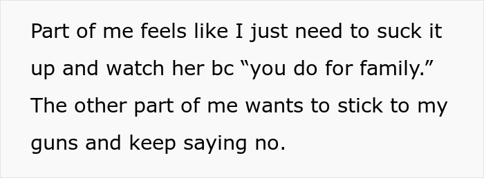 40YO Aunt Refuses To Be A Free Sitter For Couple, They Try To Guilt-Trip Her With The “Family” Card