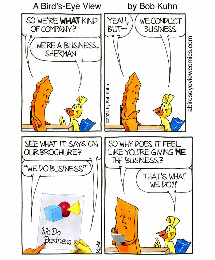 30 Funny Comics From ‘A Bird’s-Eye View’ That Nail Office Absurdity