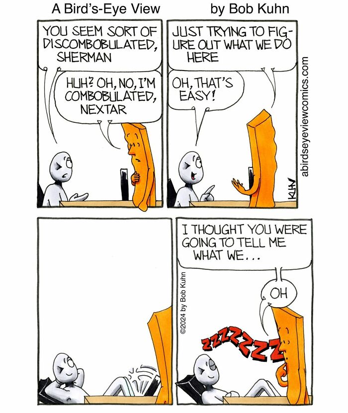 30 Funny Comics From ‘A Bird’s-Eye View’ That Nail Office Absurdity