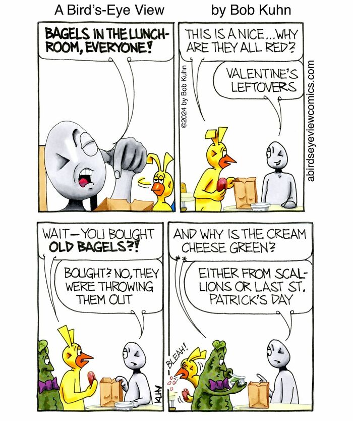 30 Funny Comics From ‘A Bird’s-Eye View’ That Nail Office Absurdity