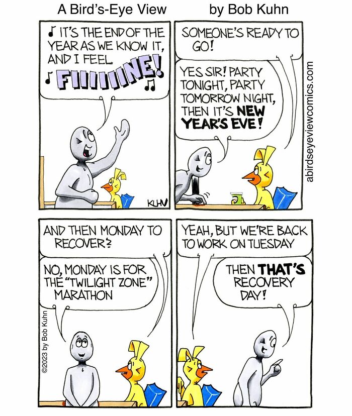 30 Funny Comics From ‘A Bird’s-Eye View’ That Nail Office Absurdity