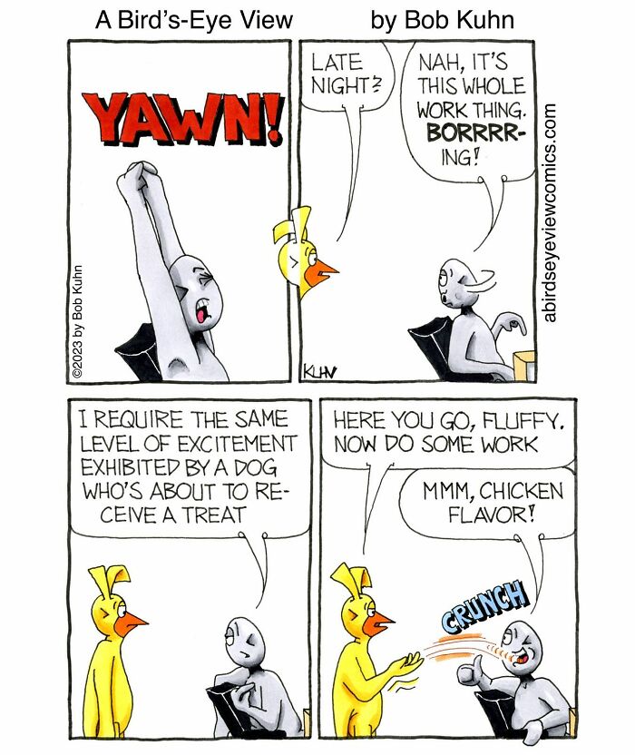30 Funny Comics From ‘A Bird’s-Eye View’ That Nail Office Absurdity