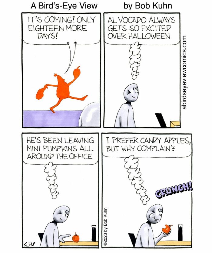 30 Funny Comics From ‘A Bird’s-Eye View’ That Nail Office Absurdity