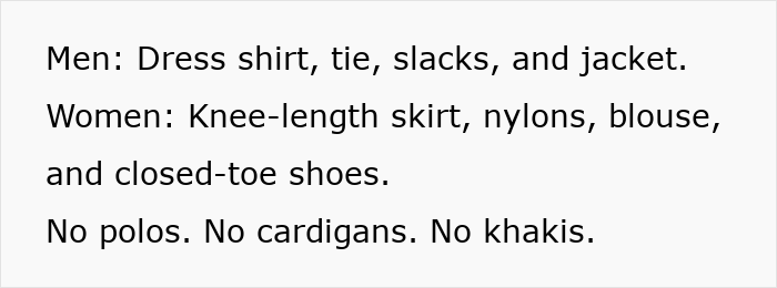“Manager Told Us We Had To Do The Dress Code To The Letter… So I Did, To The Letter”
