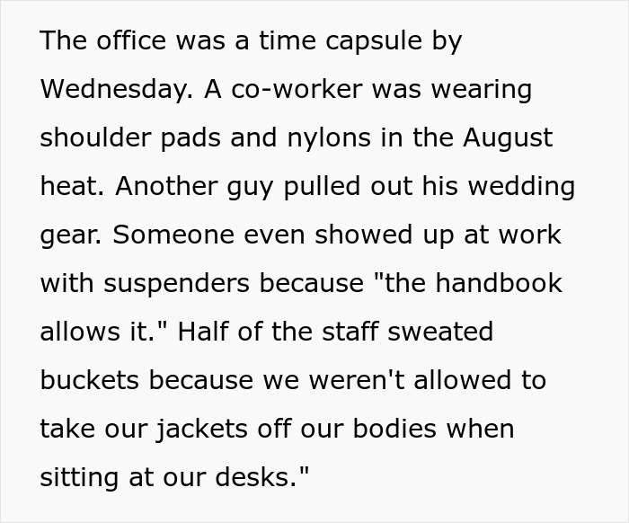 “Manager Told Us We Had To Do The Dress Code To The Letter… So I Did, To The Letter”