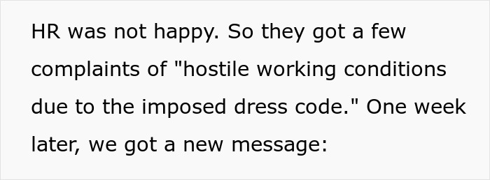 “Manager Told Us We Had To Do The Dress Code To The Letter… So I Did, To The Letter”