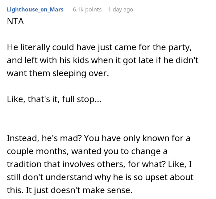 “[Am I The Jerk] For Not Changing My Annual Backyard Party Plans For My Boyfriend And His Kids?”