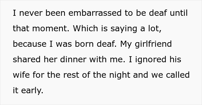 Deaf Man’s Girlfriend Helps Translate Rude Comments He Can’t Hear, He Cuts Off Friend And His Wife