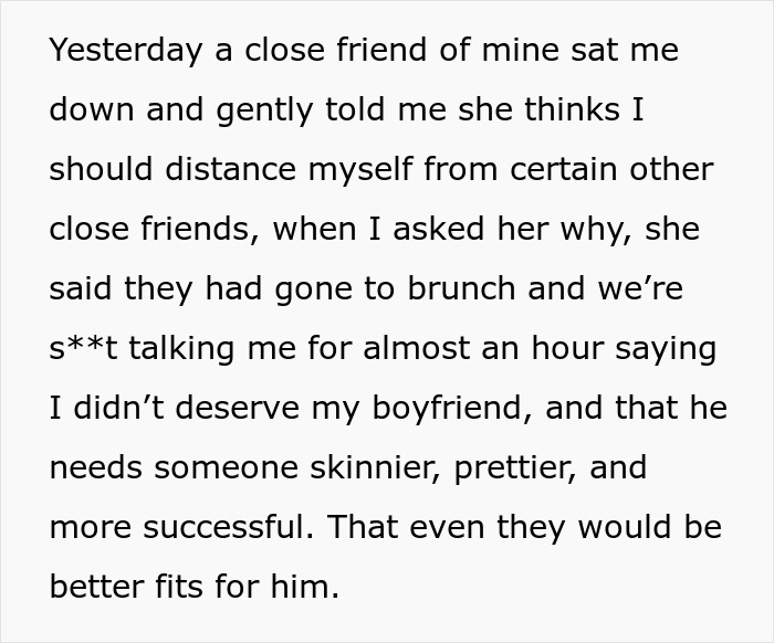 Woman Has To Cut Off Friends That Were Supposed To Be Bridesmaids After Snide Comments About Her Looks