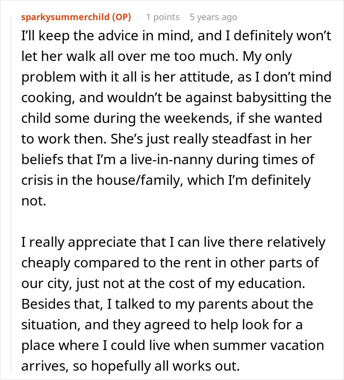 Woman Expects Cousin To Babysit Instead Of Attending School, Goes “Near Mental” When She Says No