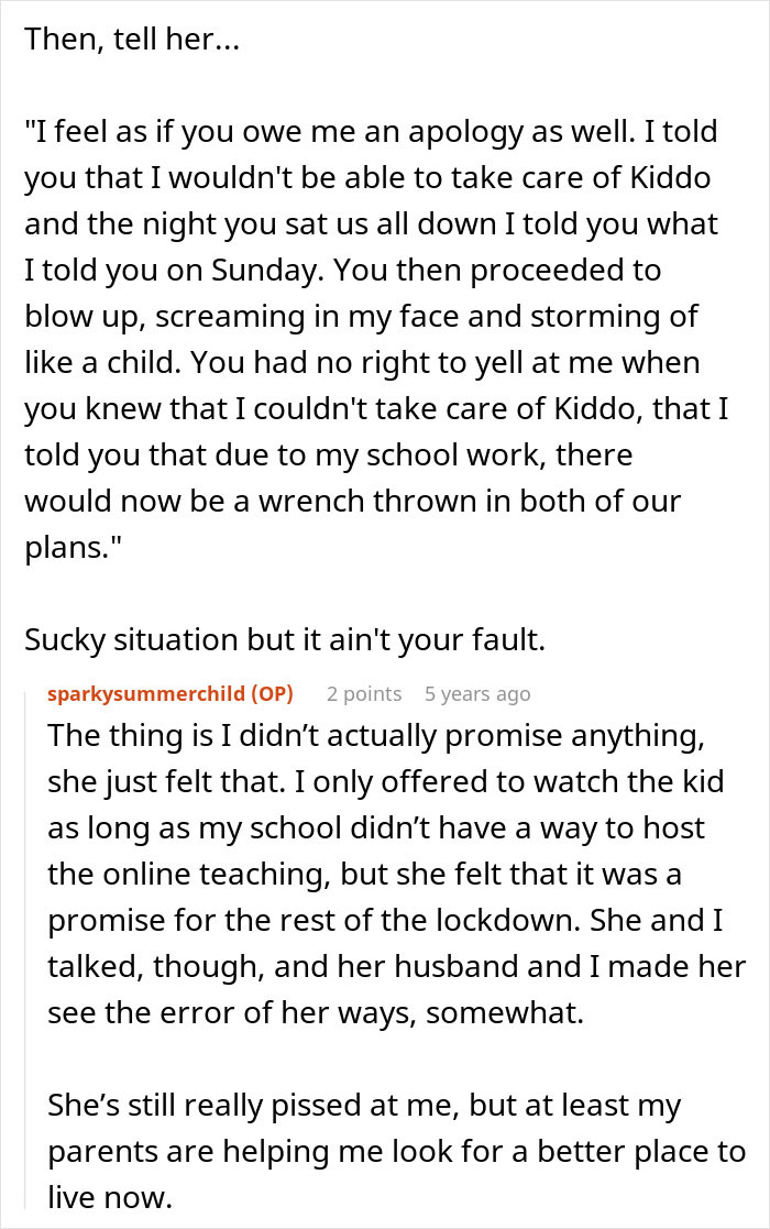 Woman Expects Cousin To Babysit Instead Of Attending School, Goes “Near Mental” When She Says No