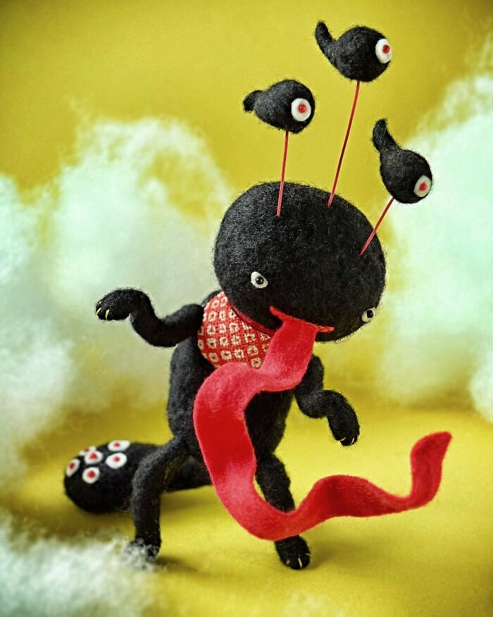 40 Handcrafted Felted Creatures By This Japanese Artist That Are Equal Parts Adorable And Strange