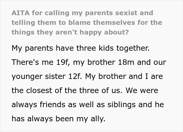 19YO Forced To Be A Parent To Little Sis, Irked As It&#8217;s Not Expected From Her Brother Too