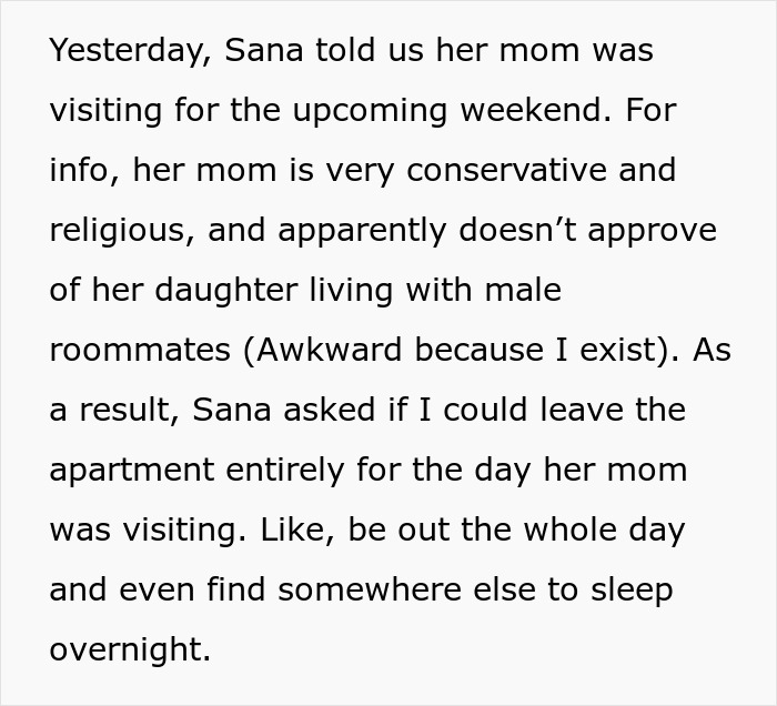 &#8220;AITA For Refusing To Leave My Apartment Because Of My Muslim Roommate&#8217;s Conservative Mom?&#8221;