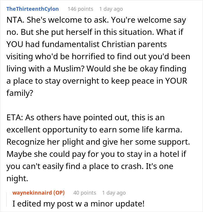 &#8220;AITA For Refusing To Leave My Apartment Because Of My Muslim Roommate&#8217;s Conservative Mom?&#8221;