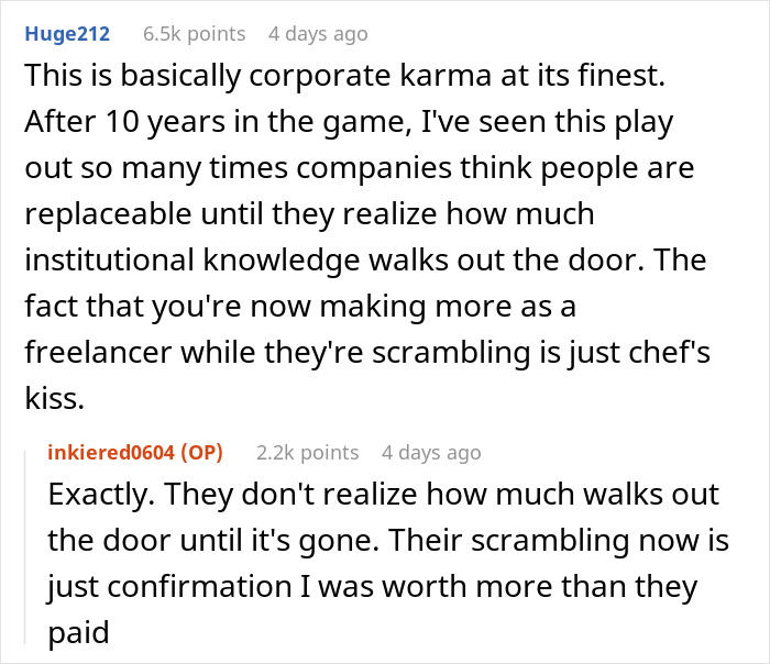 Person Told They’re Replaceable Gets Fired, Company Realizes They’re Not That Easy To Replace