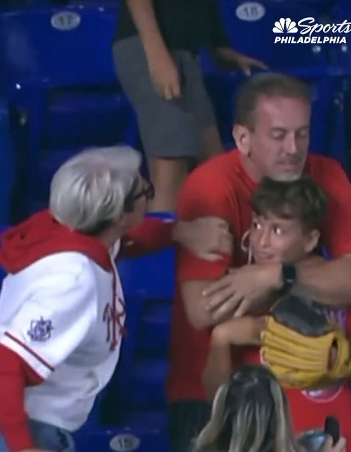 “Phillies Karen” Sparks Outrage After Snatching Home Run Ball From Birthday Boy’s Father