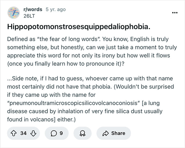Fear Of Long Words Has The World’s Cruelest Phobia Name