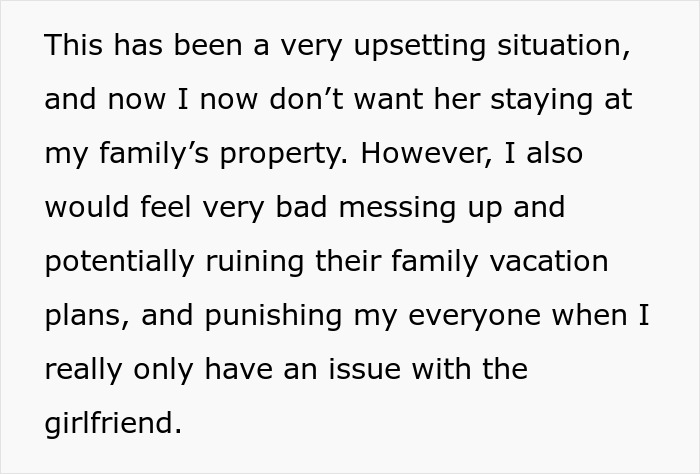 Woman Considers Canceling Friend’s Holiday Booking After Getting Harassed By Her Bro’s GF