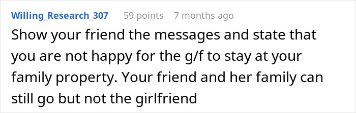 Woman Considers Canceling Friend’s Holiday Booking After Getting Harassed By Her Bro’s GF