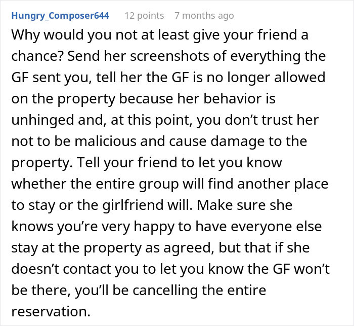 Woman Considers Canceling Friend’s Holiday Booking After Getting Harassed By Her Bro’s GF